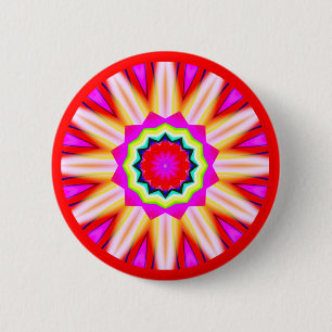 Badge Rond 5 Cm Mandala fractal
