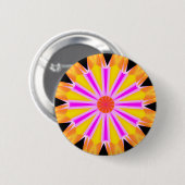 Badge Rond 5 Cm Mandala fractal - 03 (Devant & derrière)
