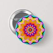 Badge Rond 5 Cm Mandala fractal - 08 (Devant & derrière)