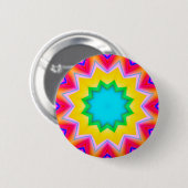 Badge Rond 5 Cm Mandala fractal - 11 (Devant & derrière)