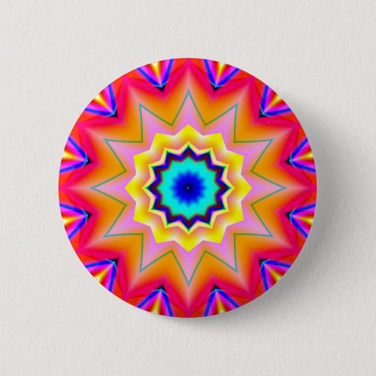 Badge Rond 5 Cm Mandala fractal - 19 (Devant)