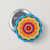 Badge Rond 5 Cm Mandala fractal - 20 (Devant & derrière)