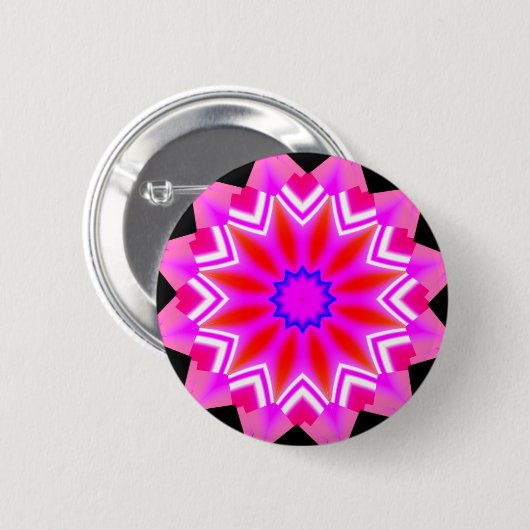 Badge Rond 5 Cm Mandala fractal - 22 (Devant & derrière)