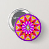 Badge Rond 5 Cm Mandala fractal - Customisé (Devant & derrière)