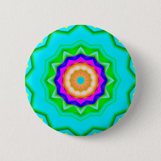 Badge Rond 5 Cm Mandala fractal - Sweet 16 (Devant)