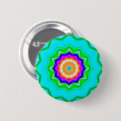 Badge Rond 5 Cm Mandala fractal - Sweet 16 (Devant & derrière)