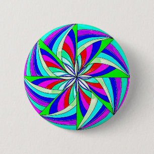 Badge Rond 5 Cm Mandala magique