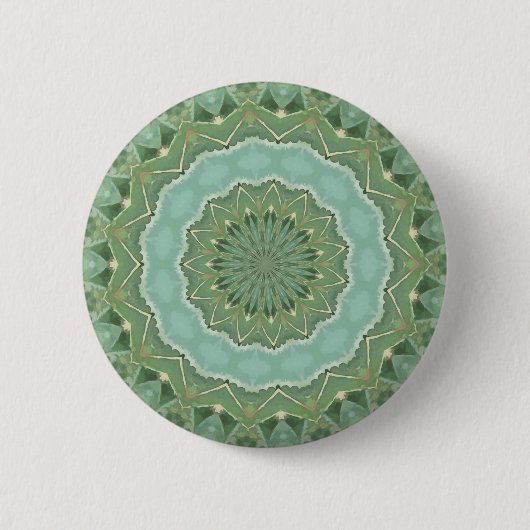 Badge Rond 5 Cm Mandala Succulent (Devant)