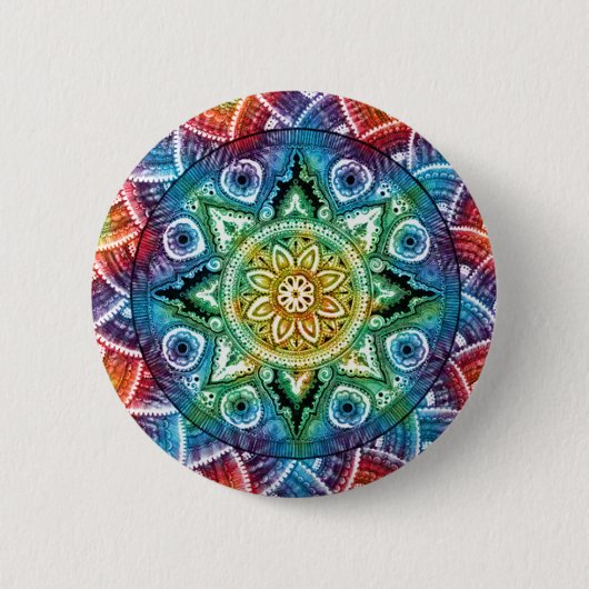 Badge Rond 5 Cm Mandala Trippy (Devant)