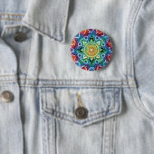 Badge Rond 5 Cm Mandala Trippy (En situation)