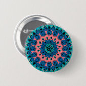 Badge Rond 5 Cm Mandala vintage rétro (Devant & derrière)