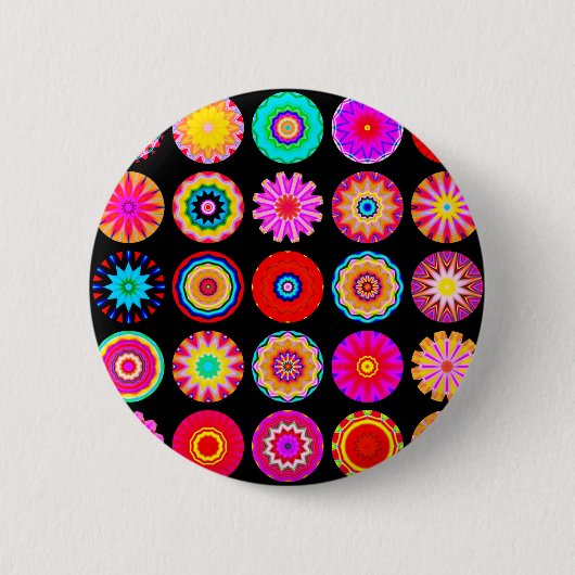 Badge Rond 5 Cm Mandalas de fractale (Devant)