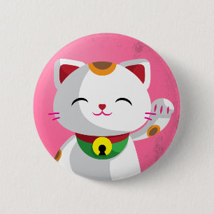 Badge Rond 5 Cm Maneki Neko
