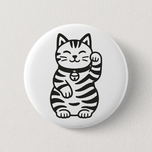 Badge Rond 5 Cm Maneki Neko (Devant)