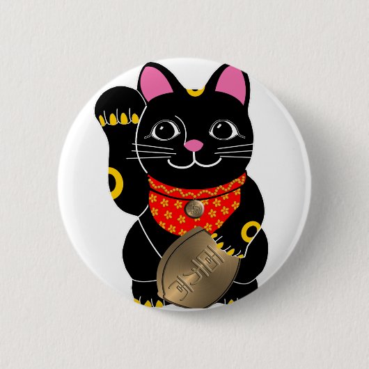 Badge Rond 5 Cm Maneki Neko (Devant)