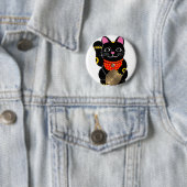 Badge Rond 5 Cm Maneki Neko (En situation)