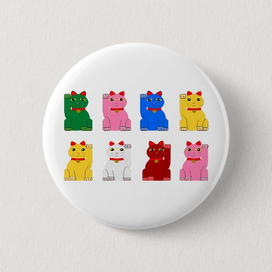 Badge Rond 5 Cm maneki neko (Devant)
