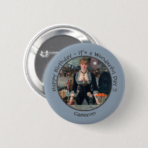 Badge Rond 5 Cm Manet Bar de la Collection Folies-Bergère