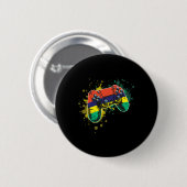 Badge Rond 5 Cm Manette de jeu avec drapeau de Maurice  (Devant & derrière)