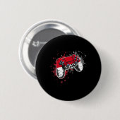 Badge Rond 5 Cm Manette de jeu avec drapeau de Monaco (Devant & derrière)