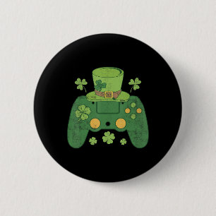 Badge Rond 5 Cm Manette de jeu vidéo garçons irlandais joueurs heu