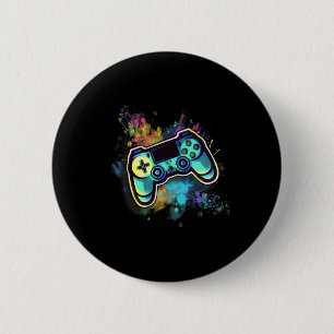 Badge Rond 5 Cm Manette de jeu vidéo rétro pour hommes1