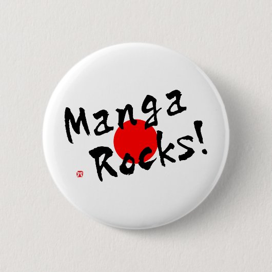 Badge Rond 5 Cm Manga Rocks ! (Devant)