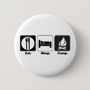 Badge Rond 5 Cm manger dormir camper