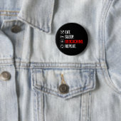 Badge Rond 5 Cm Manger. Dormir. Géocaching. Recommencer (En situation)