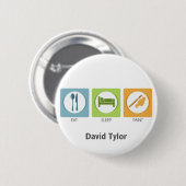 Badge Rond 5 Cm Manger Dormir Peindre (Devant & derrière)
