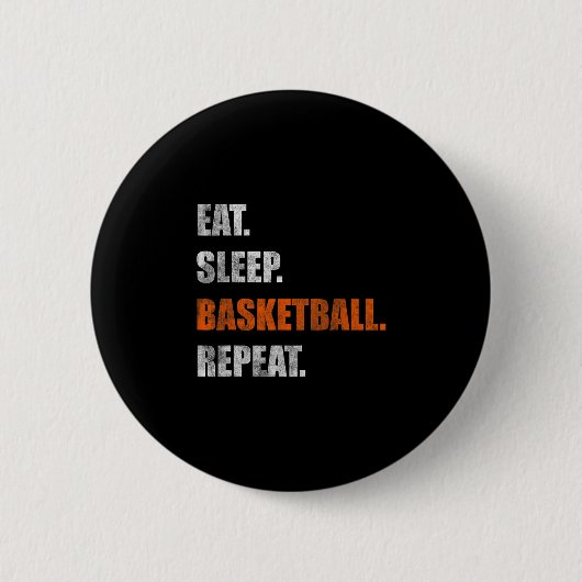 Badge Rond 5 Cm Manger Dormir Sketll Répéter 1 (Devant)