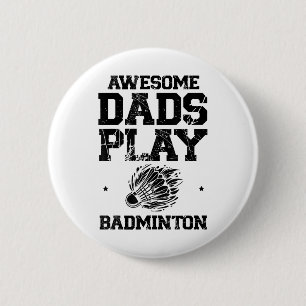 Badge Rond 5 Cm Manger Sleep Badminton Répéter Shuttle Racket
