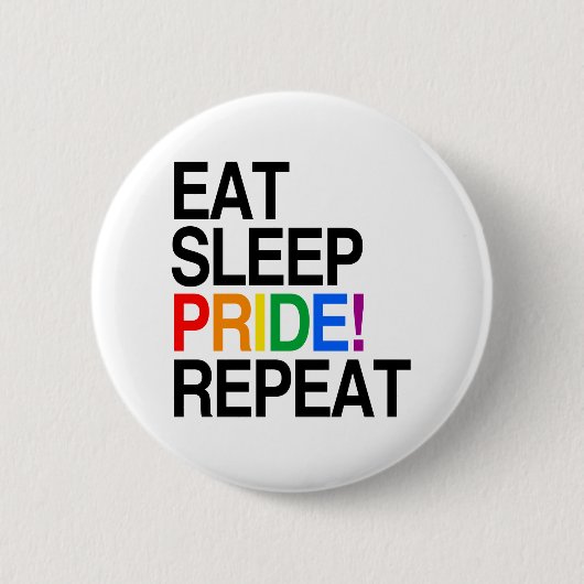 Badge Rond 5 Cm Manger Sommeil Fierté Répéter (Devant)