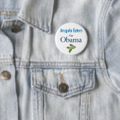 Badge Rond 5 Cm Mangeurs d'Arugula pour le bouton d'Obama (En situation)