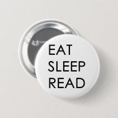Badge Rond 5 Cm Mangez, dormez, bouton lu (Devant & derrière)