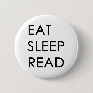Badge Rond 5 Cm Mangez, dormez, bouton lu