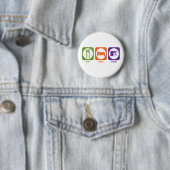 Badge Rond 5 Cm Mangez la montée de sommeil (En situation)