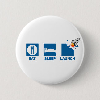 Badge Rond 5 Cm Mangez le lancement de sommeil