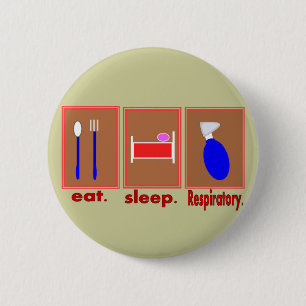 Badge Rond 5 Cm Mangez le sommeil respiratoire