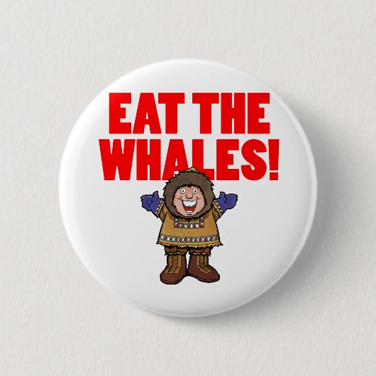 Badge Rond 5 Cm Mangez les baleines (Devant)