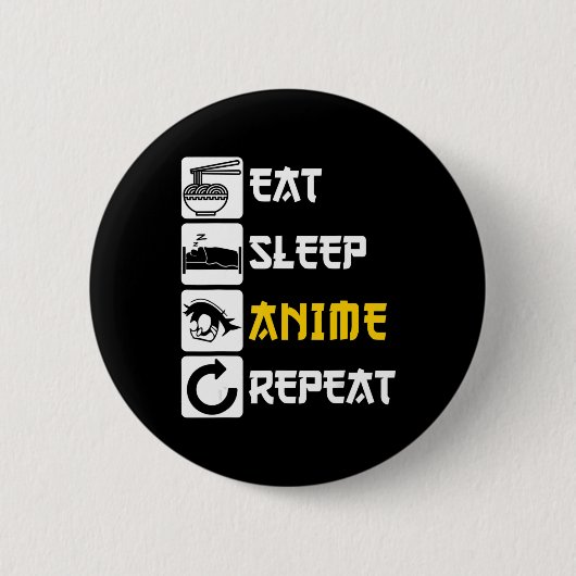 Badge Rond 5 Cm Mangez Sleep Anime Répéter Manga Japon Dire Cospla (Devant)