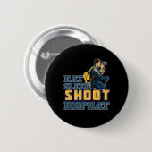 Badge Rond 5 Cm Mangez Sleep Shoot Repeat Funny Don pour photograp (Devant & derrière)