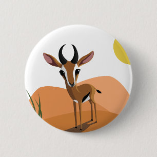 Badge Rond 5 Cm Mangue la gazelle