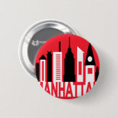 Badge Rond 5 Cm Manhattan (Devant & derrière)