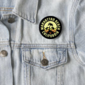 Badge Rond 5 Cm Manhattan Beach, Californie (En situation)