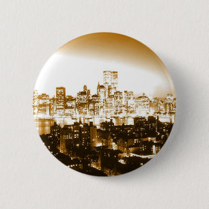 Badge Rond 5 Cm Manhattan New York