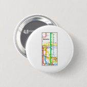 Badge Rond 5 Cm Manhattan New York Nyc Subway Map Retro Rail Trans (Devant & derrière)