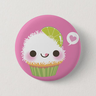 Badge Rond 5 Cm Manie de petit gâteau ! Noix de coco !