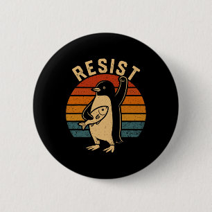 Badge Rond 5 Cm Manifestation de Pingouins Contre Tari