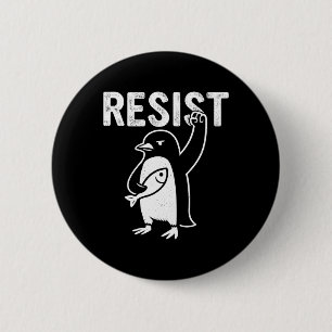 Badge Rond 5 Cm Manifestation de Pingouins Contre Tari